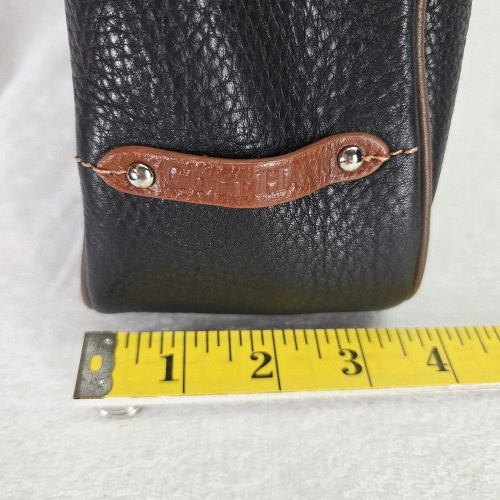 Cole Haan Village Tri Color Messenger Bag Womens Medium Black Brown Leather